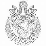 Peace Poster Colouring sketch template