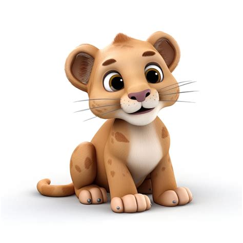 Premium Photo | Cute puma cartoon character