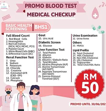 Blood Test Medical Checkup | Klinik Aurora