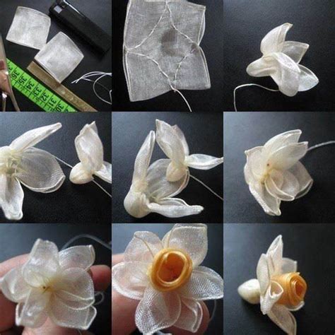 DIY Chiffon Ribbon Flower