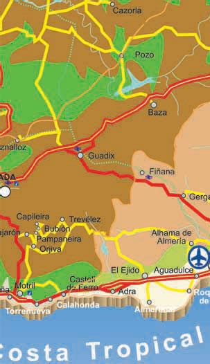 Almeria province complete map in Spain