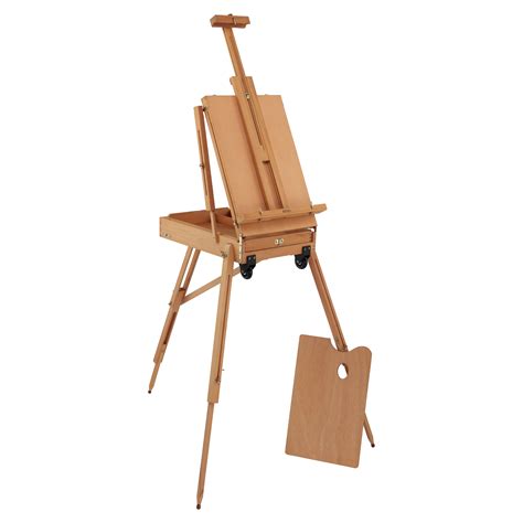 Creative Mark Monet Wooden French Easel & Sketchbox, Lightweight (12 lbs), Portable, Rolling ...