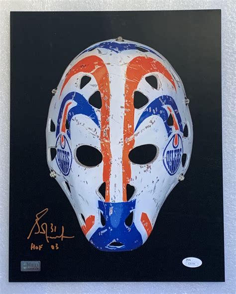 Grant Fuhr Mask Photo Auto Hof 03 - Players Choice Sports