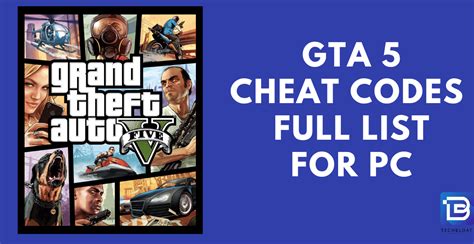 GTA 5 Cheats: Full List of PC Cheat Codes, How to Enter - TechBloat