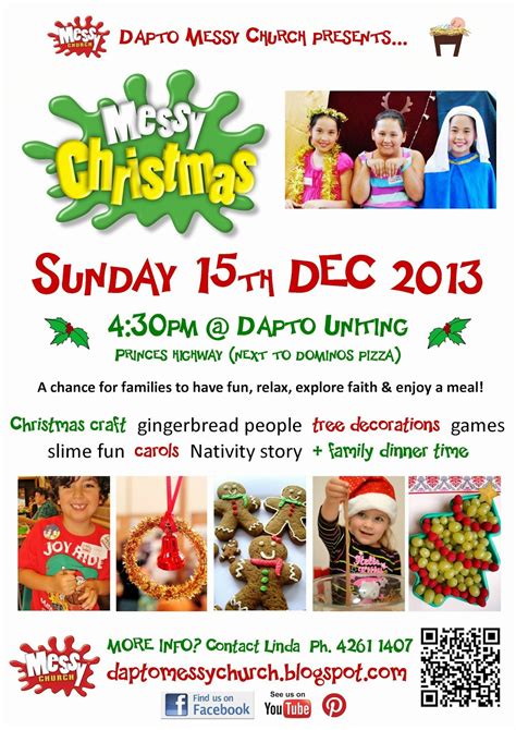 Messy Church @ Dapto Uniting: INVITE: Messy Christmas 2013