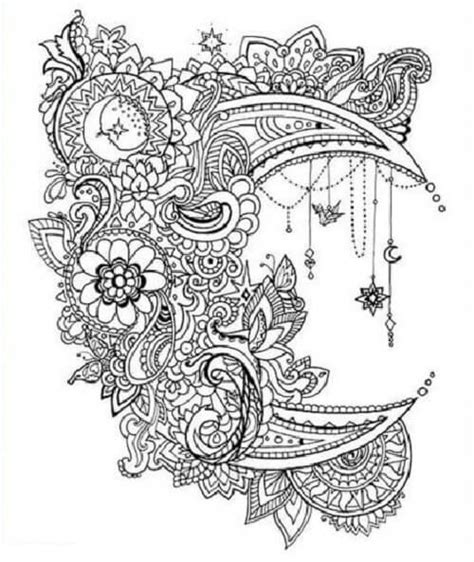 Mandala Moon Coloring Page - Sheet 3 - Download, Print Now!