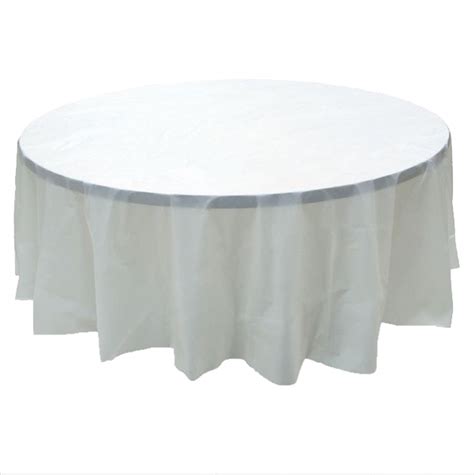 2 Plastic Round Tablecloths 84" Diameter Table Cover - Clear slightly frosted - Walmart.com