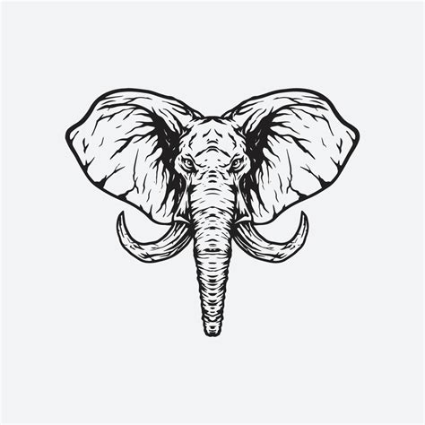 Elephant head illustration 3477042 Vector Art at Vecteezy