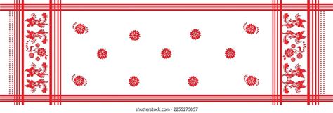 Assamese Traditional Gamosa Assam Rongali Bihu Stock Vector (Royalty Free) 2255275857 | Shutterstock