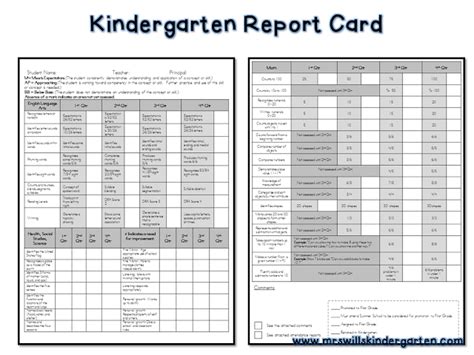 Free Kindergarten Report Card Printable - FREE PRINTABLE TEMPLATES