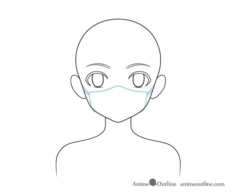 How to Draw an Anime Girl in a Mask Step by Step - AnimeOutline