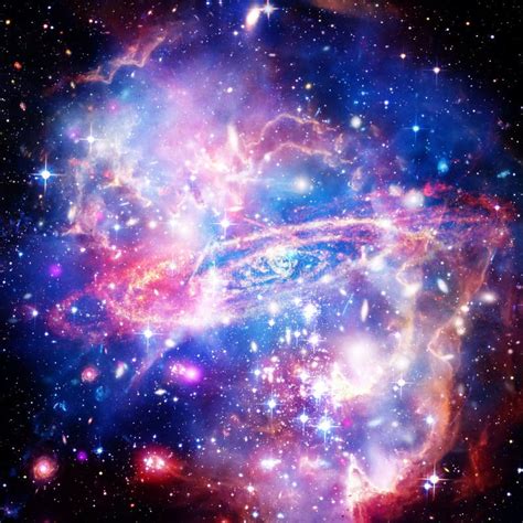 Space Background with Colorful Galaxy Cloud Nebula. the Elements of ...