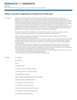 Fillable Online Hilbert Transform Applications in Mechanical Vibration Fax Email Print - pdfFiller