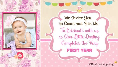 21+ 1St Birthday Card Invitation Wording Gif | Invitation Template Blog