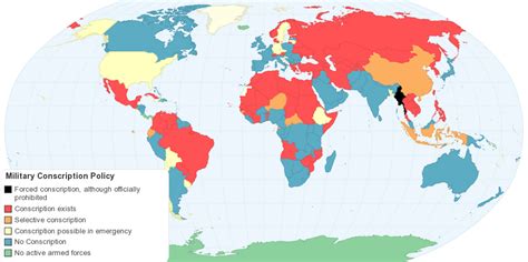 Military Conscription Policy by Country