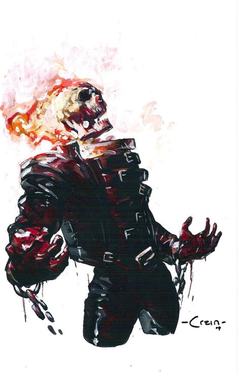 Ghost Rider painting by Clayton Crain, in Malvin V's Pinups and Con Commissions - Coloured Comic ...