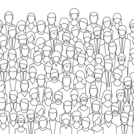 Crowd clipart black and white, Crowd black and white Transparent FREE for download on ...