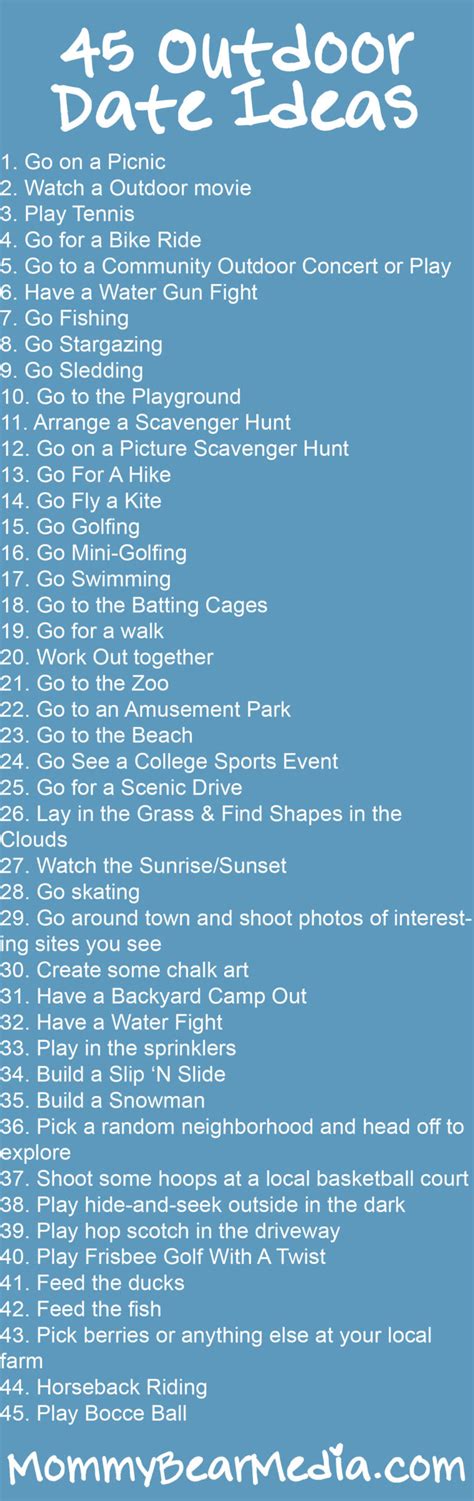 45 Outdoor Date Ideas for Free or Low Cost