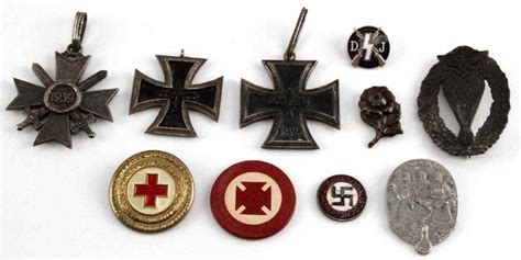 LOT OF 10 WWII GERMAN THIRD REICH MEDAL IRON CROSS