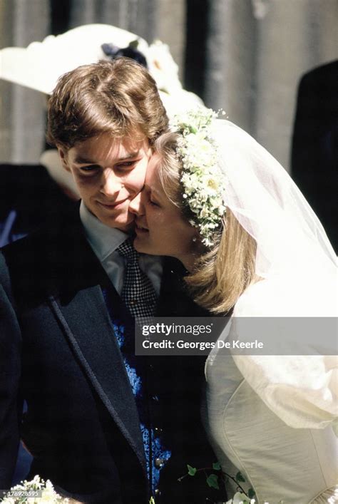 Bride and groom Julia Rawlinson and James Ogilvy at their wedding at... News Photo - Getty Images