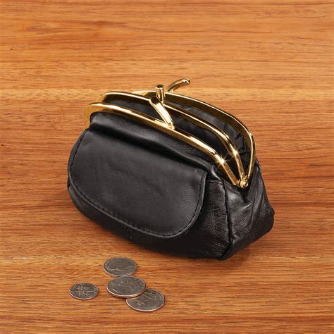 Dual Clasp Leather Coin Purse - Change Purse - Small Purse - Miles Kimball