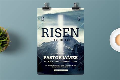 Easter Church Flyer, Graphic Templates - Envato Elements