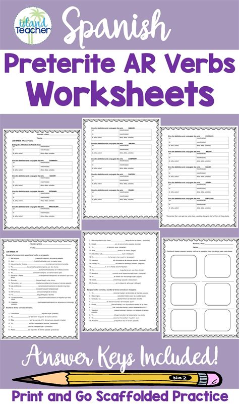 Worksheet 4.1 Preterite Tense Of Ar Verbs