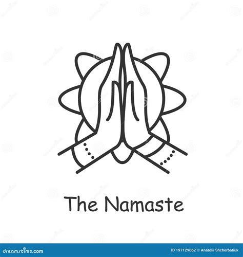 Namaskar Hand Icon Vector Illustration | CartoonDealer.com #35939342