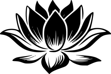 Lotus Flower, Minimalist and Simple Silhouette - Vector illustration ...