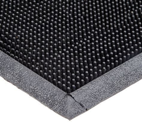 Durable Corporation 396S1624BK Heavy Duty Rubber Fingertip Entrance Mat, for Outdoor Areas, 16 ...