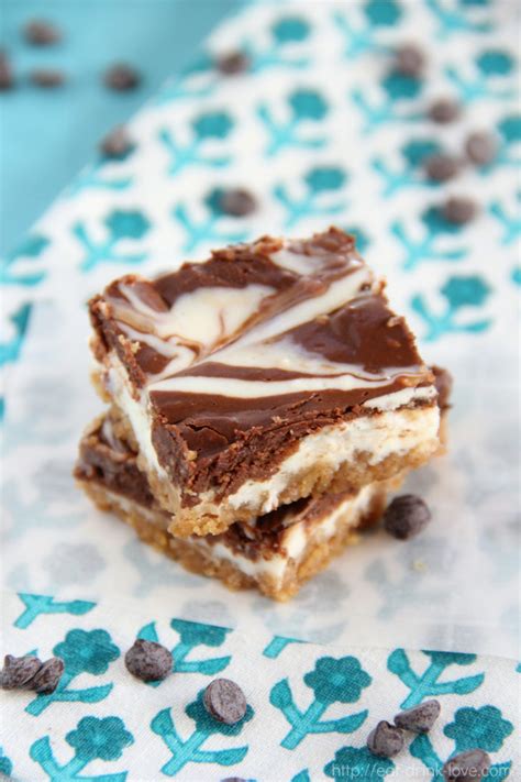 Skinny Marble Cheesecake Bars - Eat. Drink. Love.