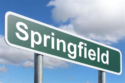 Springfield - Free of Charge Creative Commons Green Highway sign image