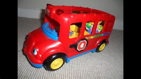 Fisher Price Little People Lil' Movers Rare Red School Bus Toy - YouTube