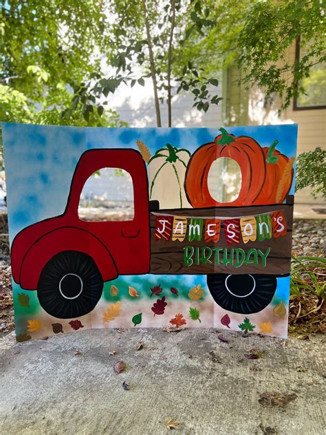 Pumpkin Truck Pumpkin Pickup Fall Truck Prop Fall Birthday - Etsy