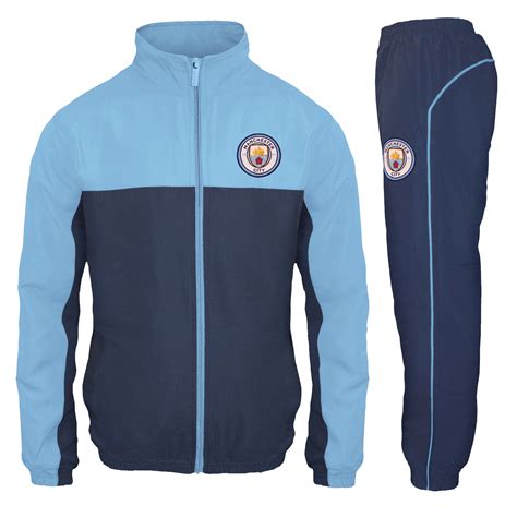 Manchester City Mens Tracksuit Jacket & Pants Set OFFICIAL Football ...