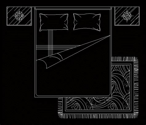 Bed 2D DWG Block for AutoCAD • Designs CAD