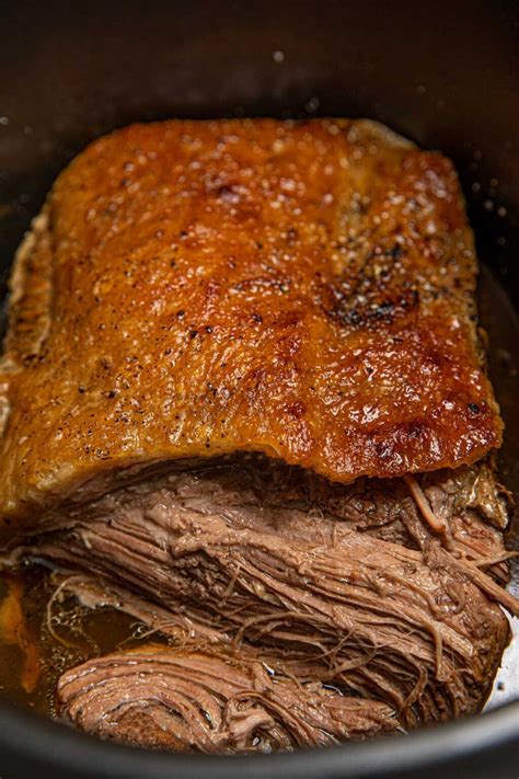 Slow Cooker Beef Brisket Recipe - Dinner, then Dessert