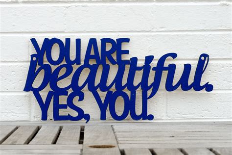 You are Beautiful (yes, you). $46.00, via Etsy. @Kallie Maughan | Inspirerende citaten over ...