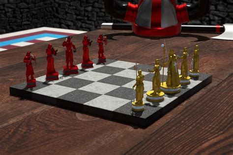 Simple Chess Variant: Red and Gold Chess Set