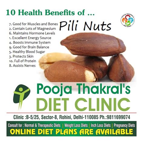 10 Health Benefits Of Pili Nuts By Dt. Pooja Thakral in 2020 | Health ...