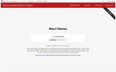 Maori Names ― Perchance Generator