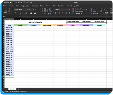 Creating a Work Schedule in Excel: 10 Simple Steps + Template