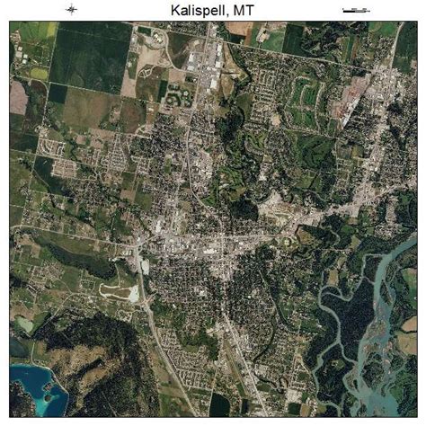 Aerial Photography Map of Kalispell, MT Montana