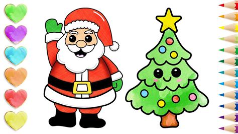 How to Draw Santa 🎅 Claus Painting Merry Christmas Special For Kids | Child christmas song - YouTube