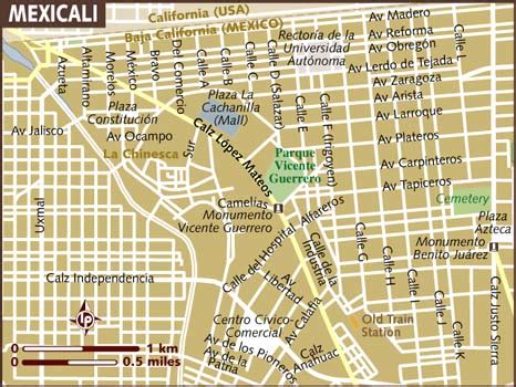 Map of Mexicali