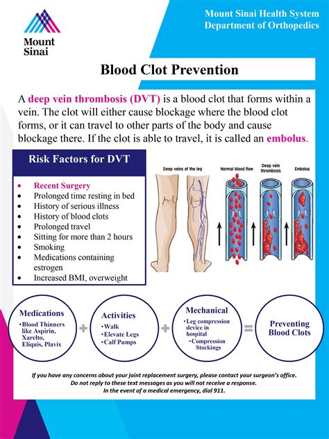 Blood clot prevention