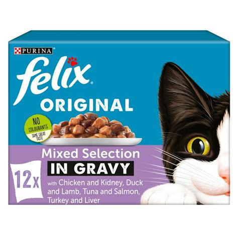 Felix Cat Food Mixed Selection In Gravy 12x 100g - £3.75 - Compare Prices