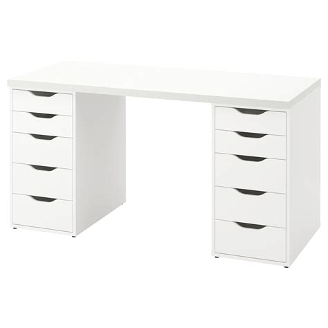 LAGKAPTEN / ALEX desk, white, 551/8x235/8" - IKEA