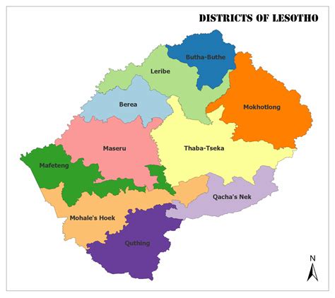 Districts of Lesotho | Mappr