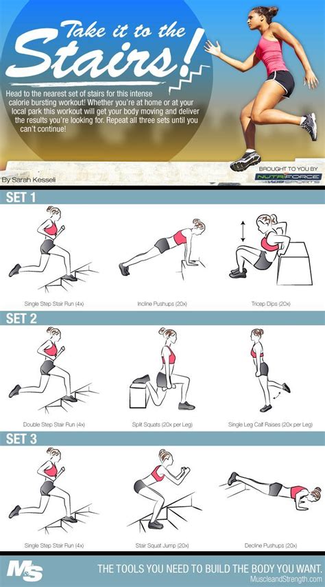 Take It To The Stairs Workout | Stairs workout, Stadium workout ...